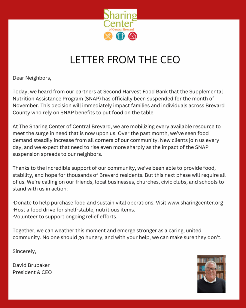 Neighbors Helping Neighbors: Brevard Needs Us Now